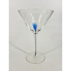 Artland Martini Glasses Teardrop Drip Clear With Filament Drop